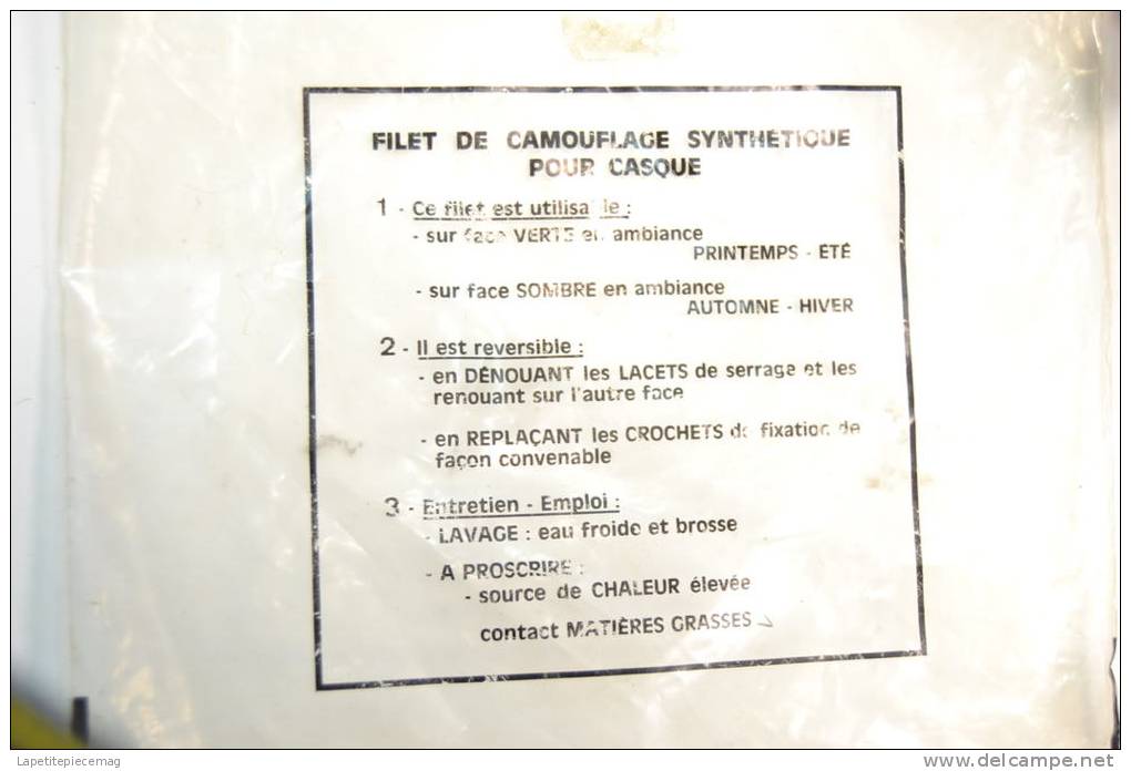 Filet De Camouflage  "choucroute" Pour Casque Français Années 1950 - 1980. Eté / Automne. Airsoft / Paintball - Copricapi