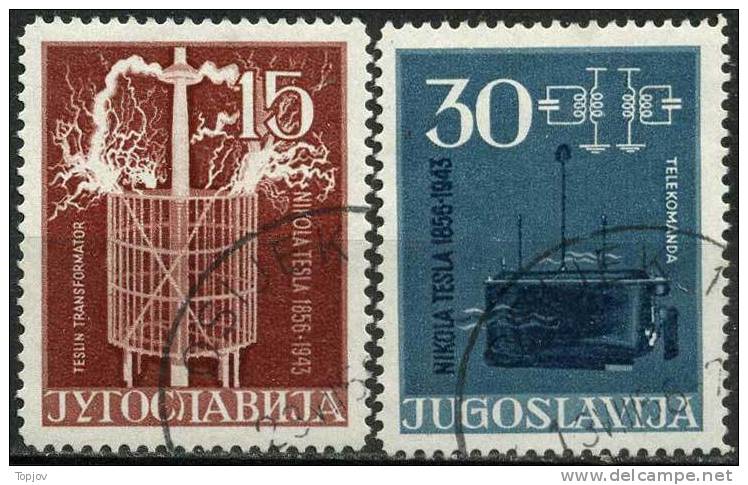 YUGOSLAVIA - JUGOSLAVIA - CROATIA  - NIKOLA TESLA - Perf L 12½   - Used - 1956 - RARE - Elettricità