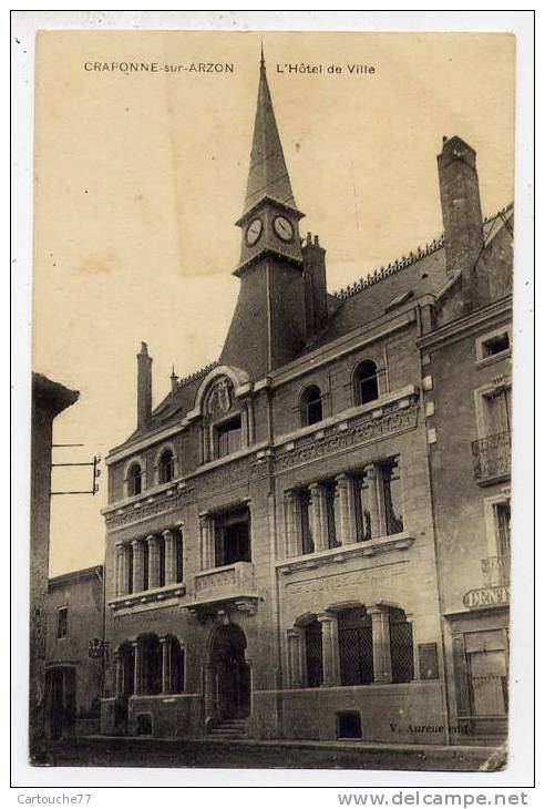 K23 - CRAPONNE-sur-ARZON - L'Hôtel De Ville (1914) - Craponne Sur Arzon