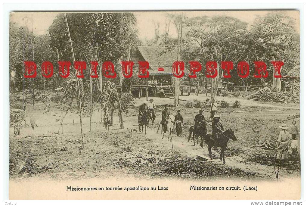 LAOS - Missionnaires En Tournée Apostolique - Religion - Dos Scanné - Laos