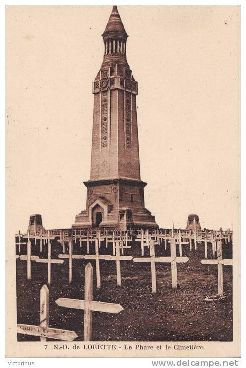 NOTRE DAME DE LORETTE, Le Phare Et Le Cimetière - Cimetières Militaires