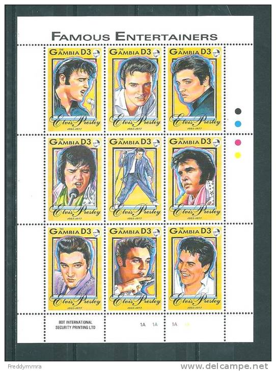 Gambie: 1275/ 1277 ** En Feuillet ( Elvis Presley) - Elvis Presley