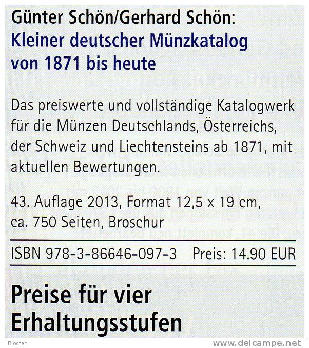 Kleiner Münz Katalog Deutschland 2013 New 15€ Numisbriefe+Numisblatt Schön Münzkatalog Of Austria Helvetia Liechtenstein - Tematica