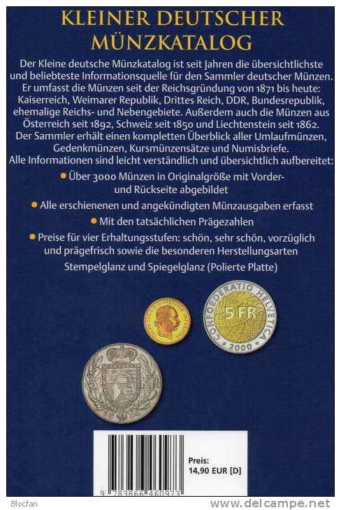 Kleiner Münz Katalog Deutschland 2013 New 15€ Numisbriefe+Numisblatt Schön Münzkatalog Of Austria Helvetia Liechtenstein - Temas