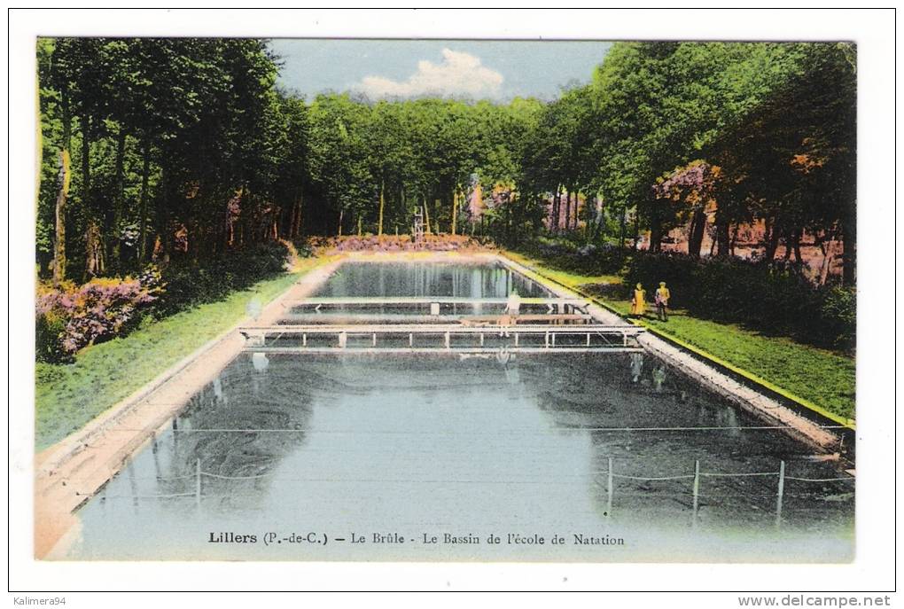 PAS-DE-CALAIS  /  LILLERS  /  LE  BRÛLE  /  LE  BASSIN  DE  L' ECOLE  DE  NATATION  /  Edit.  FAUCHOIS , Béthune - Lillers