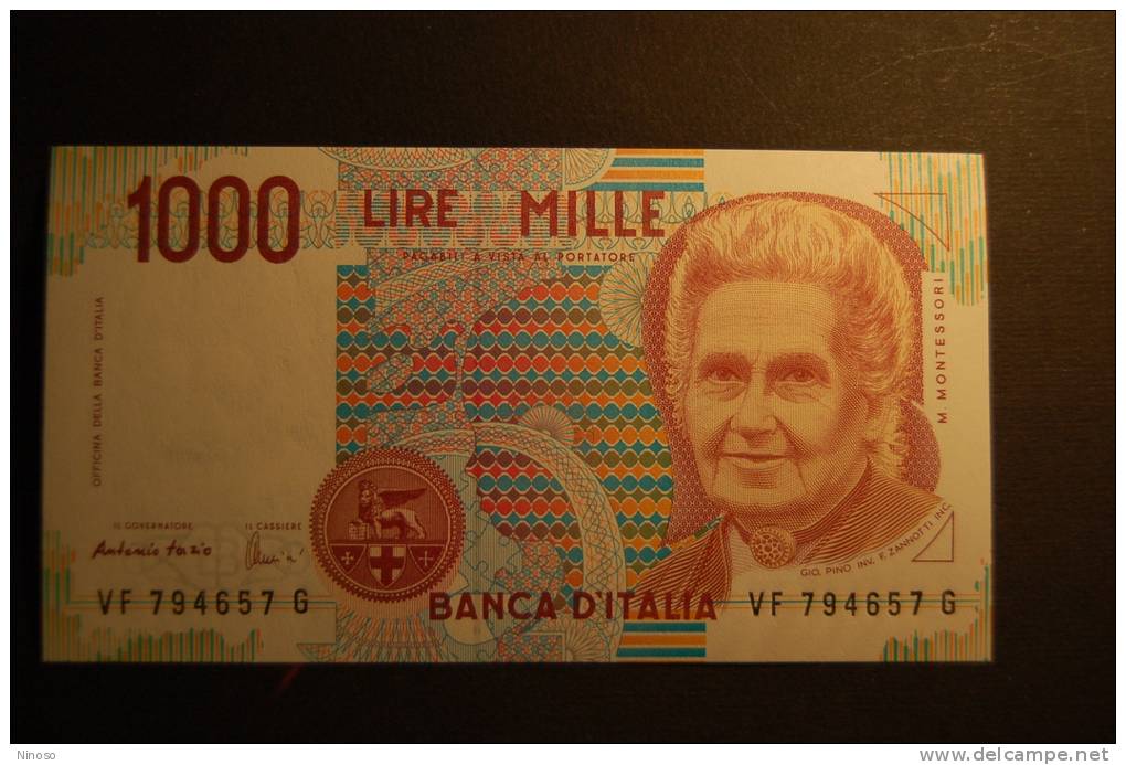 BANCONOTA 1000 LIRE MONTESSORI FDS - 1000 Lire