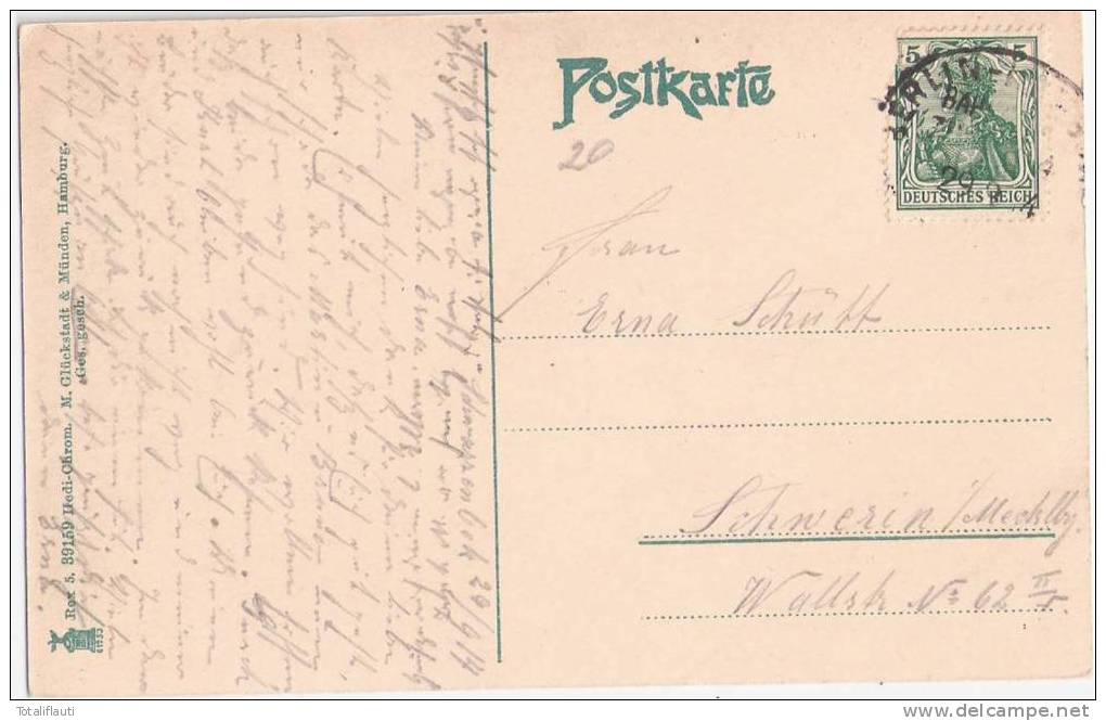 Schwarzenbek Postamt Color Belebt Bahnpost 29.9.1914 Gelaufen - Schwarzenbeck