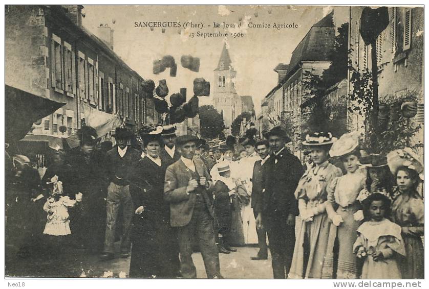 Sancergues Le Jour Du Comice Agricole 23/9/1906 - Sancergues