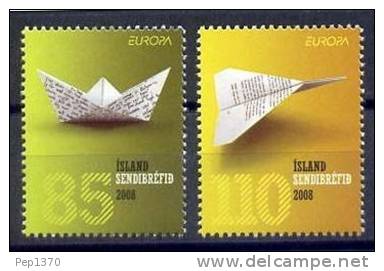 ISLANDIA 2008  - ISLANDE ICELAND - EUROPA CEPT - 2 SELLOS - 2008