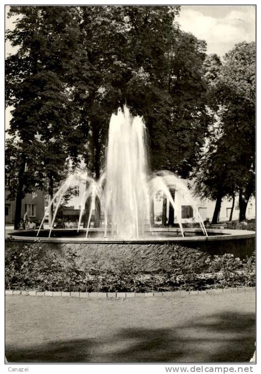 AK Rheinsberg, Springbrunnen, Gel, 1978 - Rheinsberg