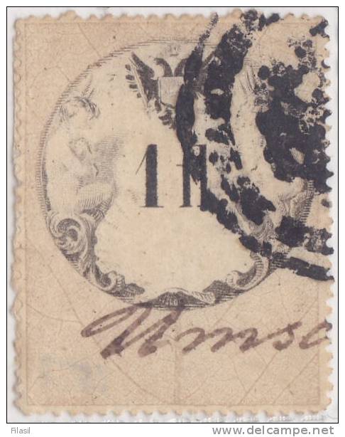 SI53D AUSTRIA OSTERREICH Marche Marca Da Bollo FISCALE STEMPEL MARKE 1 Fl. 1858 Usata - Fiscale Zegels