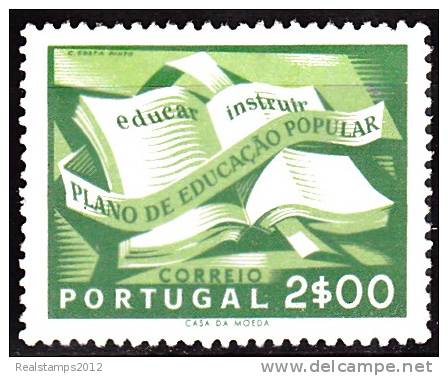 PORTUGAL - 1954,  Campanha De Educação Popular.  2$00  * MH  MUNDIFIL  Nº 798 - Ungebraucht