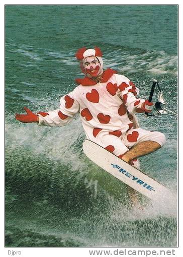 Jabbele  Klein Strand  Super Corky De Clown Water Skiing - Jabbeke