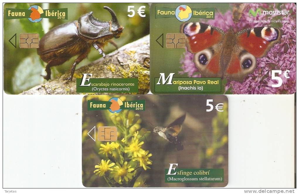 ¡¡OFERTA!! LOTE DE LAS 3 ULTIMAS TARJETAS FAUNA IBERICA POR SÓLO 1,50 EUROS (MARIPOSA-BUTTERFLY) - Autres & Non Classés