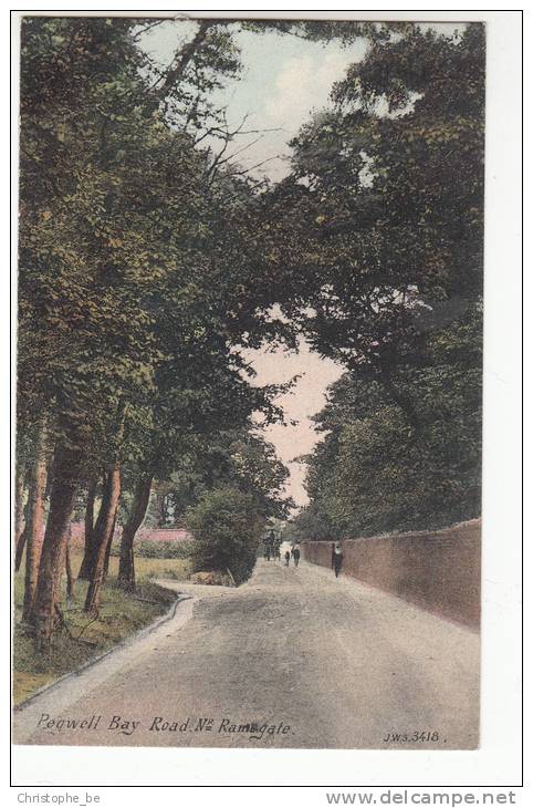 Old Postcard Pegwell Bay Road Near Ramsgate (pk9796) - Ramsgate