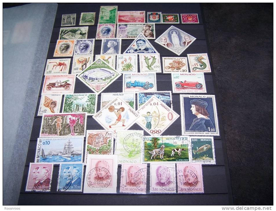 PETIT ASSORTIMENT DE TIMBRES DE MONACO  - NEUFS , OBLITERES , SUR FRAGMENTS, DONT TAXE ET PREOBLITERES - Collections, Lots & Series