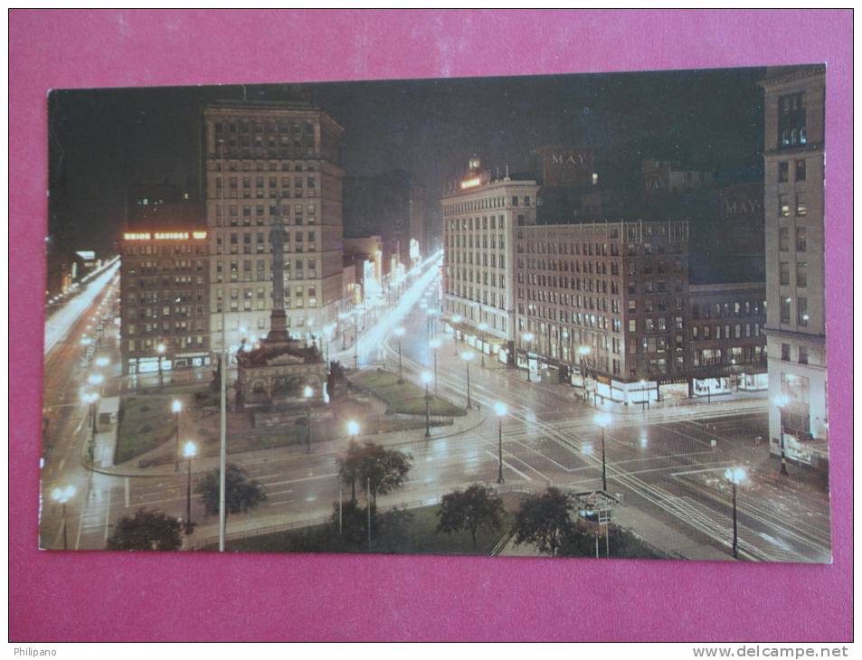 Ohio > Cleveland  Public Square  At Night   ---------Not Mailed  Ref 882 - Cleveland