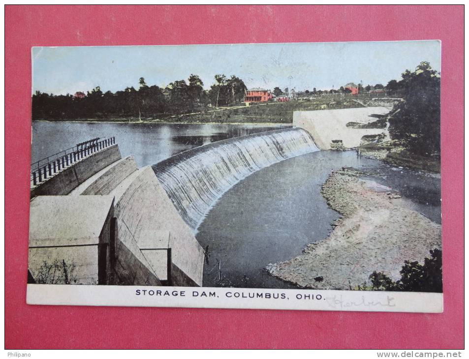 - Ohio > Columbus   -- Storage Dam    1910 Cancel                       Ref 882 - Columbus