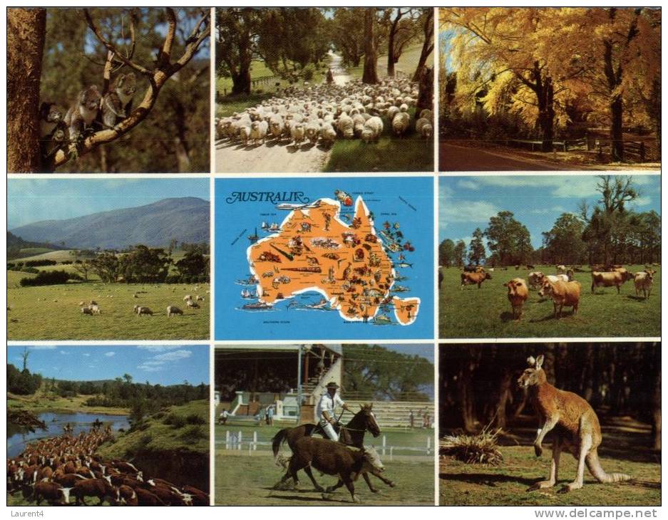 (851) Australia - Australia Map + Other Views - Outback