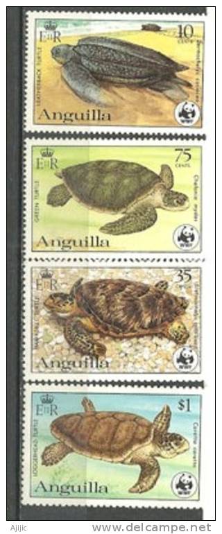 ILE D'ANGUILLA. Tortues Marines En Danger. Yv. 492/5 Neufs **.  Cote 35,00 € - Tortues