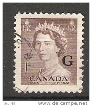 Canada  Queen Elizabeth II  (o)  Optd. G - Opdrukken