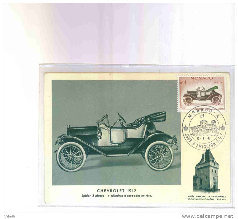 MONACO  AUTOMOBILE   N° 557  CARTE MAXIMUM - Maximumkaarten