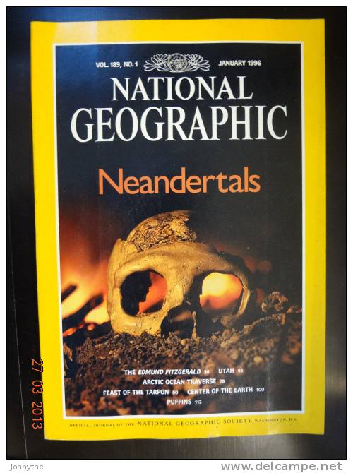 National Geographic Magazine January  1996 - Sciences