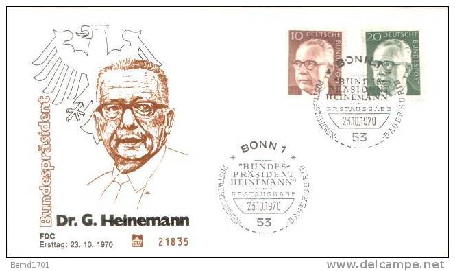 Germany - Mi-Nr 636/637 FDC (b068)- - 1961-1970