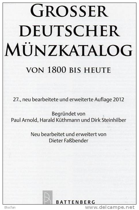 Großer Deutscher Münzkatalog 2012 Neu 35€ Deutschland Für Münzen Numis-Briefe Numisblatt New Coins Catalogue Of Germany - Motive