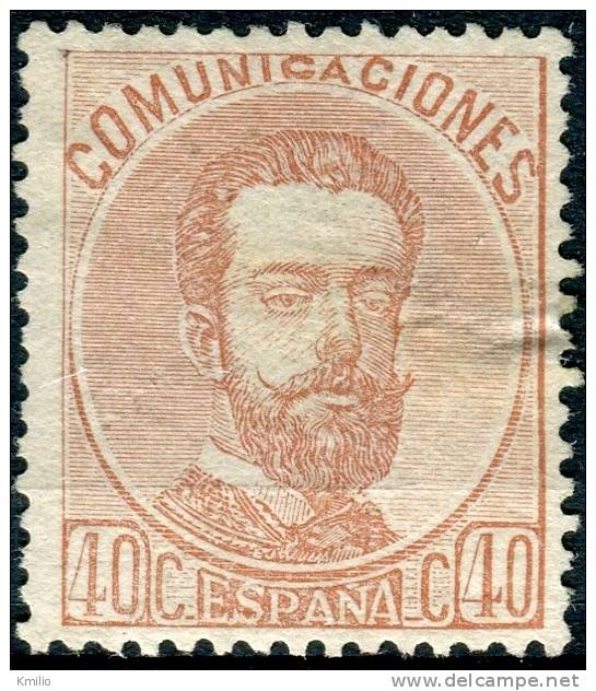 Ed 125(*) Amadeo 40 Céntimos Castaño Claro De 1872 En Nuevo - Neufs