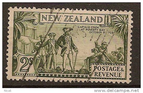 NZ 1935 2/- Capt Cook Multiple Wmk SG 589 U YD76 - Oblitérés