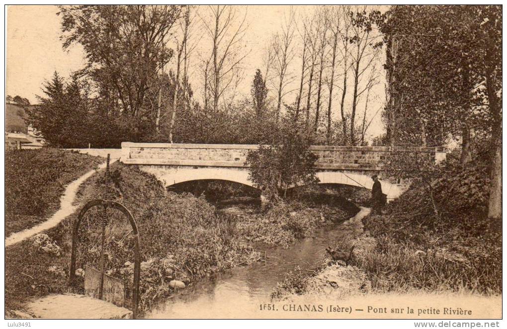 CPA - CHANAS (38)-  Pont Sur La Petite Rivière - Chanas