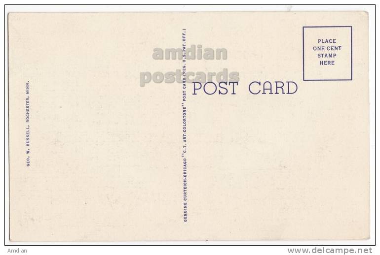 USA, ROCHESTER MN, THE MAYO CLINIC BUIDLING, C1940s Vintage Linen Unused MINNESOTA Postcard  [c3769] - Rochester