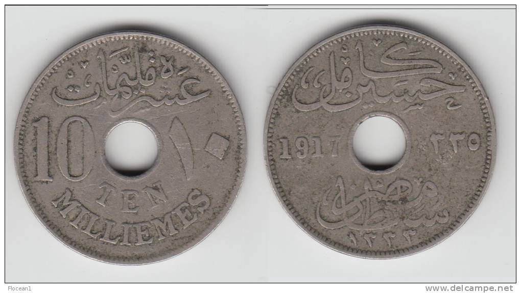 **** EGYPTE - EGYPT - 10 MILLIEMES AH1335-1917 HUSSEIN KAMIL **** EN ACHAT IMMEDIAT - Aegypten