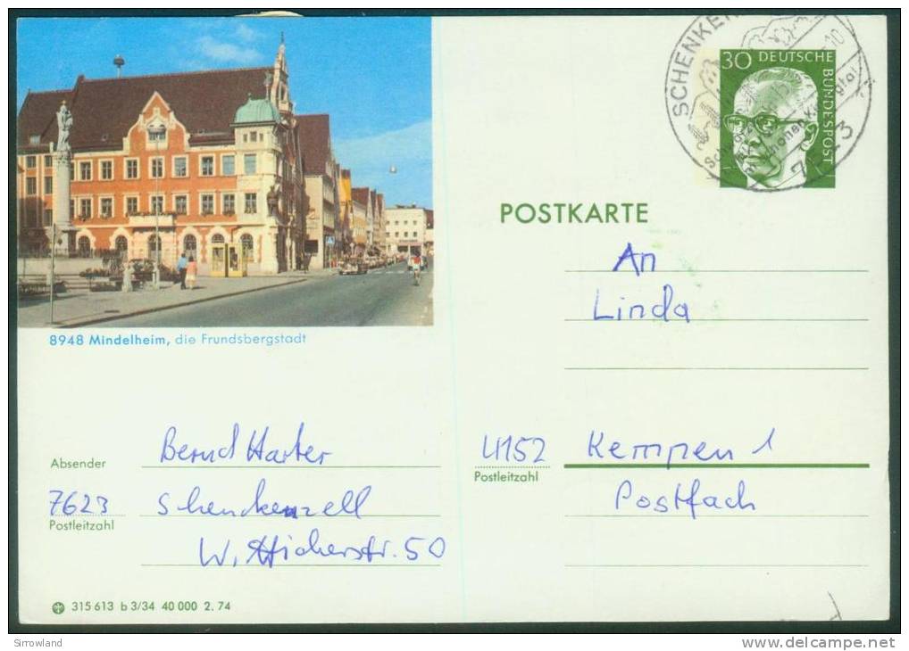 Bund BPK 1974 Mi: P 112 Serie  B3+4  5 Von 32 Karten (Bedarfspost) (&gt;weitere Bilder Innen - Postales Ilustrados - Usados