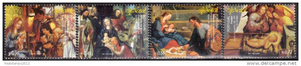 PORTUGAL - 2004,  Natal 2004  (Série, 4 Valores)   ** MNH   MUNDIFIL   Nº 3193/6 - Neufs