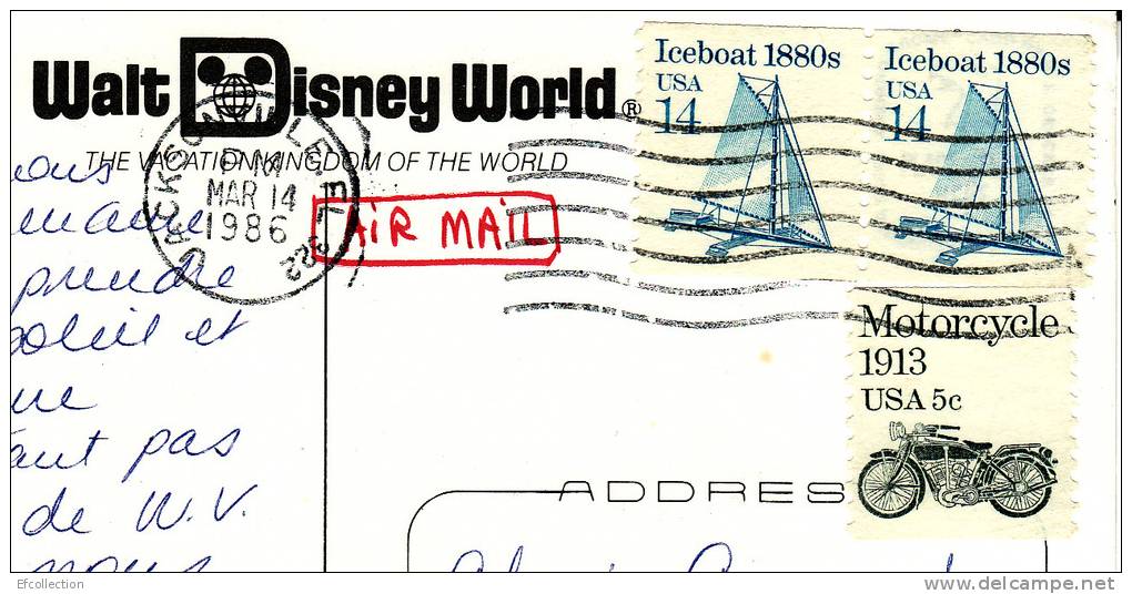 Mickey Mouse Hôte Disneyworld Officiel Du Royaume Magique Walt Disney World Stamp Timbre 2 Scans - Disneyworld
