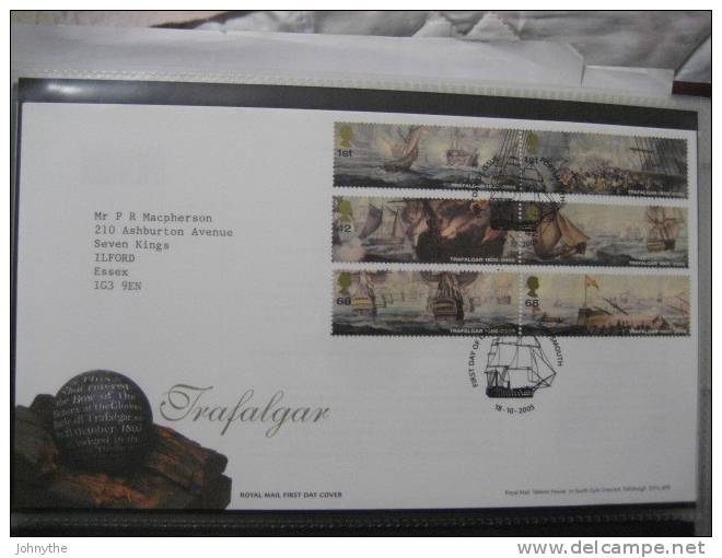 Great Britain 2005 Trafalgar  Fdc - 2001-2010 Dezimalausgaben