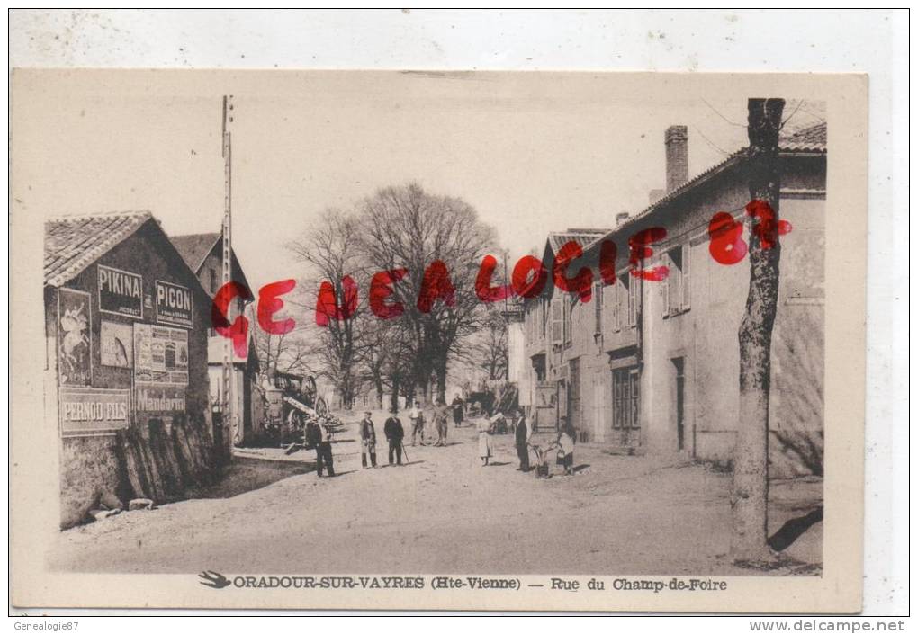 87 - ORADOUR SUR VAYRES -  RUE DU CHAMP DE FOIRE - EDITEUR VICTOR MOREAU - Oradour Sur Vayres