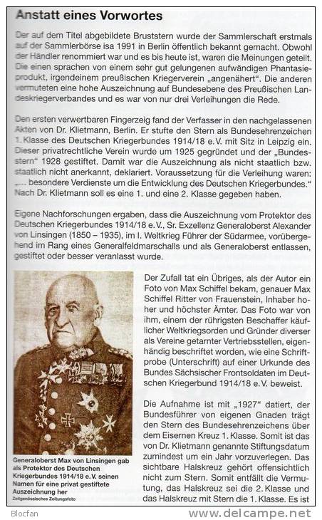 Abzeichen Kriegervereine In Deutschland Katalog 2013 New 50€ Nachschlagwerk Auszeichnungen Bis 1943 Catalogue Of Germany - Erstausgaben