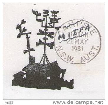 Lettre Cover Illustrée Girouette Par Avion Via Air Mail Australie Pour France - CAD Campsie 22-05-1981 - Storia Postale