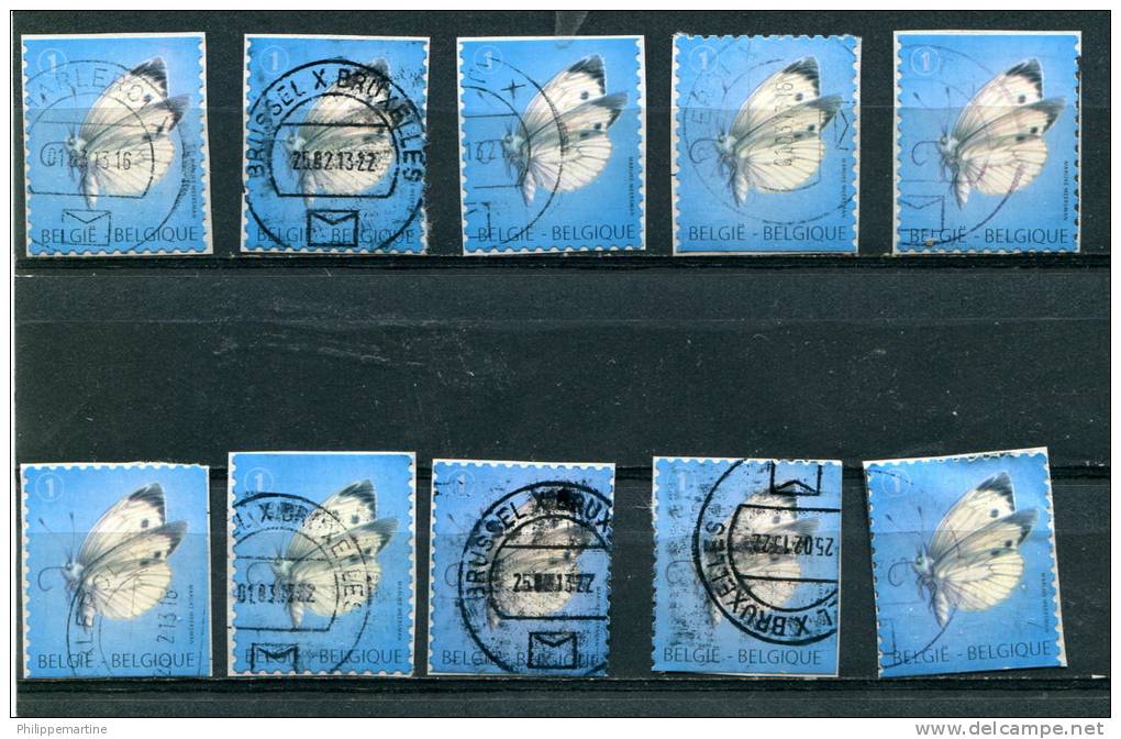 Belgique 2012 - YT 4234 (o) - Lot De 20 Timbres - Papillon - Côte 24,00 Euros - Oblitérés