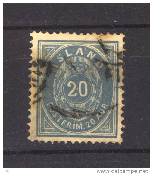 Islande  -  1882  :  Mi  14Aa  (o)   Dentelé  14 X 13 1/2               ,     N2 - Gebraucht