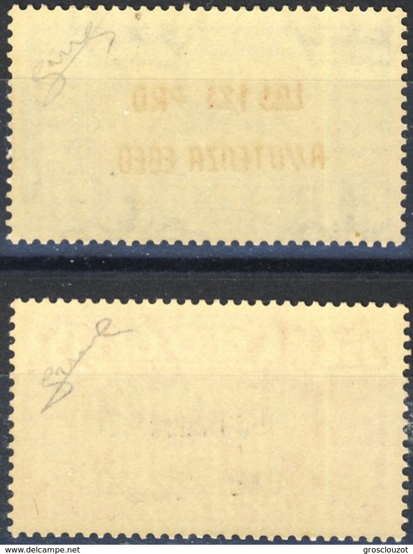 Egeo 1943 SS 41 Occupazione Tedesca. Pro Assistenza Egeo, Espressi N. E3-E4 MNH, Firmati Biondi Cat € 400 - Egeo (Occup. Tedesca)