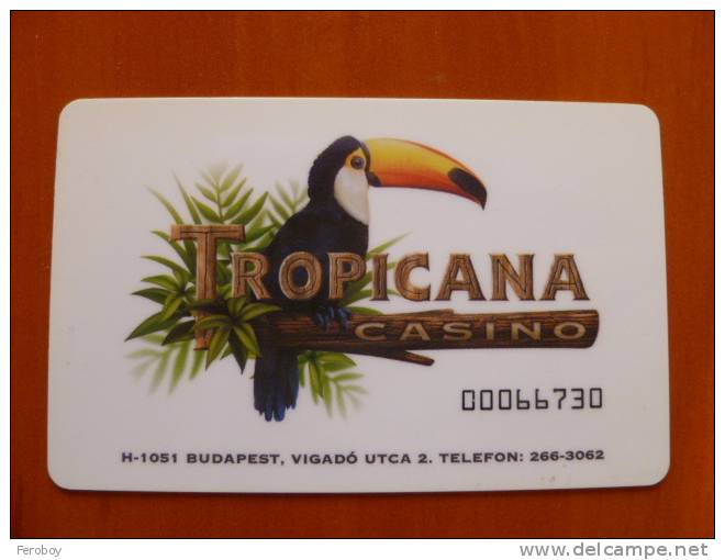 Hungary Tropicana Casino Entry Card, Bird - Cartes De Casino