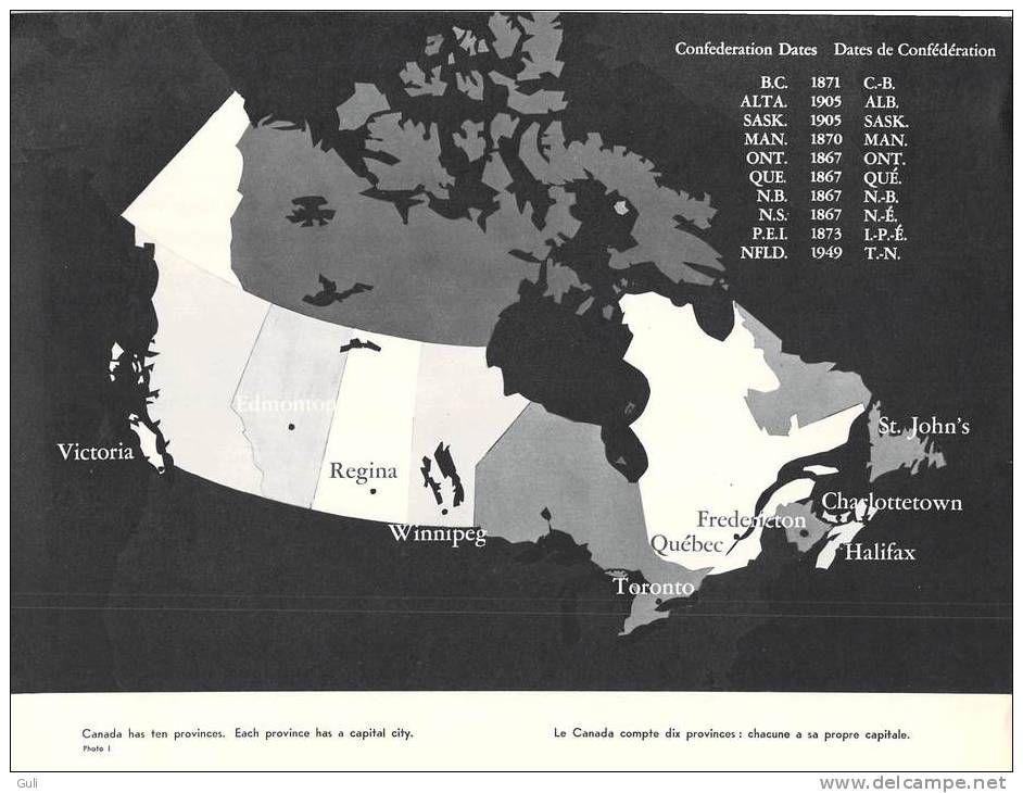 Images Du CANADA In Pictures-Les Capitales Provinciales-Ensemble De 32 Images Publié Par Roger Duhamel-année 1963- - Places