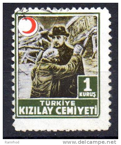 TURKEY 1944 Red Crescent - President Inonu An Victim 1k   MH - Timbres De Bienfaisance