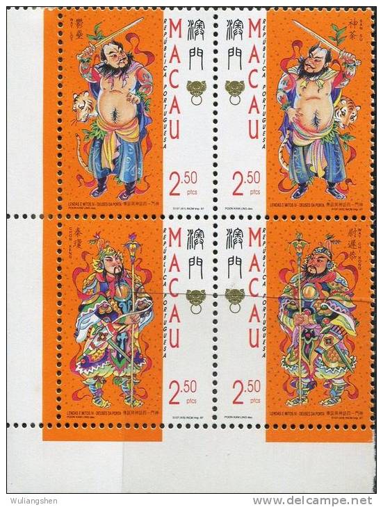 AA0620 Macao 1997 Mythological Figures 4v MNH - Unused Stamps
