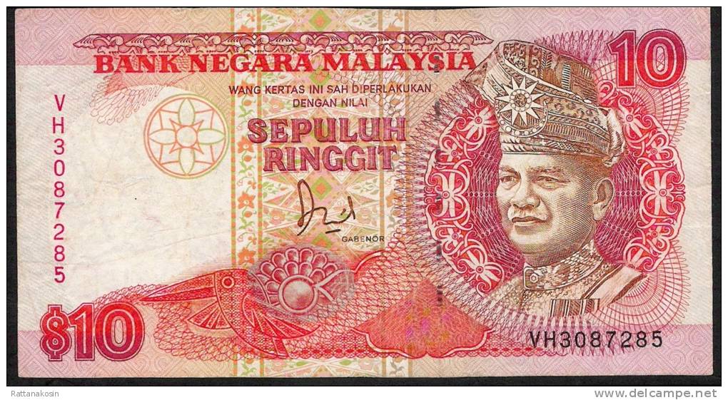MALAYSIA   P29a  10  RINGGIT   1989 #VH    AVF    NO P.h. ! ! - Malaysia