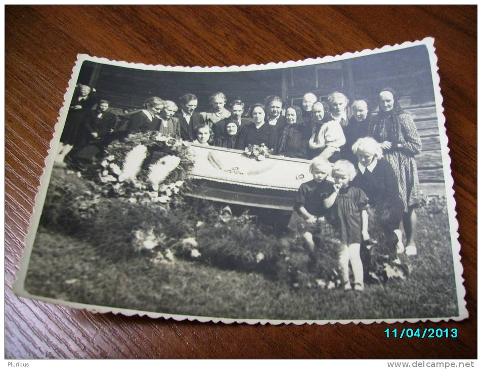 FUNERAL  CASCKET  COFFIN , OLD REAL PHOTO , M - Funeral